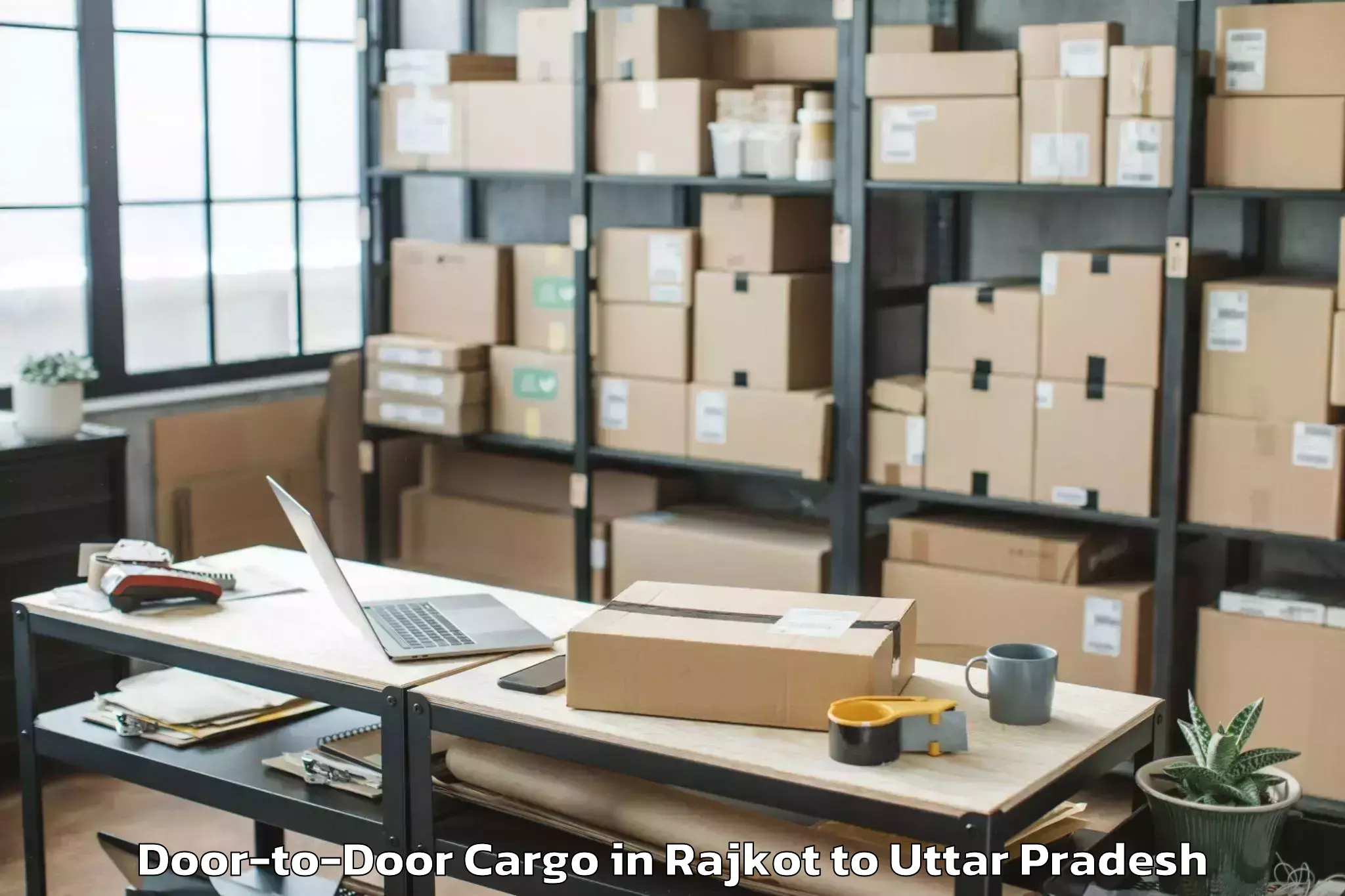 Professional Rajkot to Charkhari Door To Door Cargo